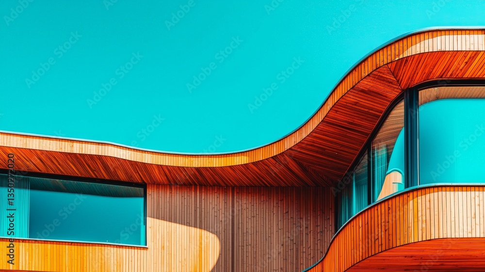 Poster a 3d rendering of abstract futuristic architecture featuring an empty concrete floor, ideal for show
