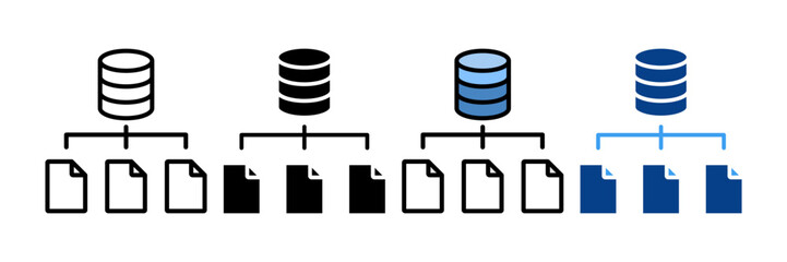 Data Modeling  Icon Set Multiple Style Collection