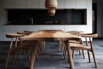 The Scandinavian kitchen is notable for its clean and minimalist interior design, featuring a timeless white color scheme and wooden accents, and its modern furniture is adorned with various