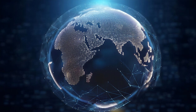 global internet security concept with binary code - Powered by Adobe