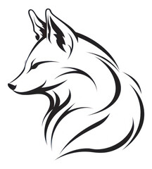 Obraz premium PNG Fox sketch drawing mammal.