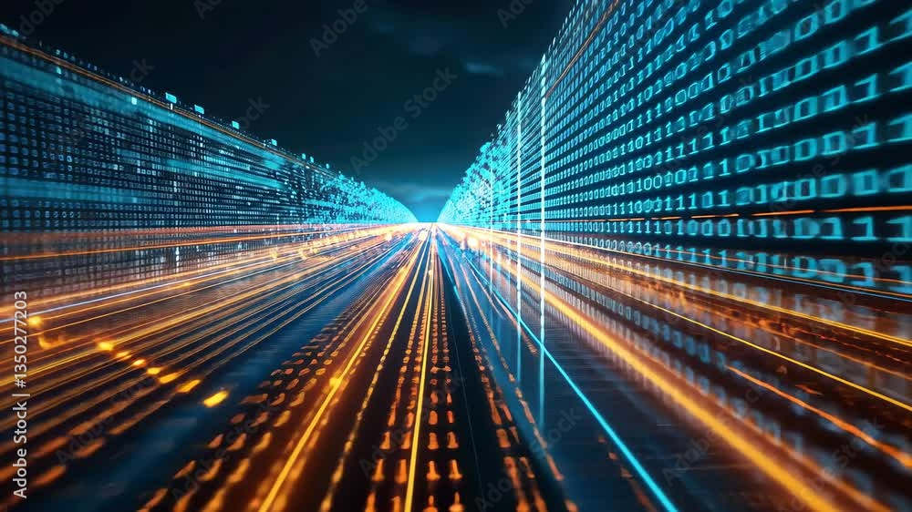 Poster digital highway: a journey through the data stream