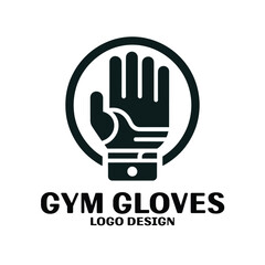 Obraz premium Gym Gloves Vector Logo Design