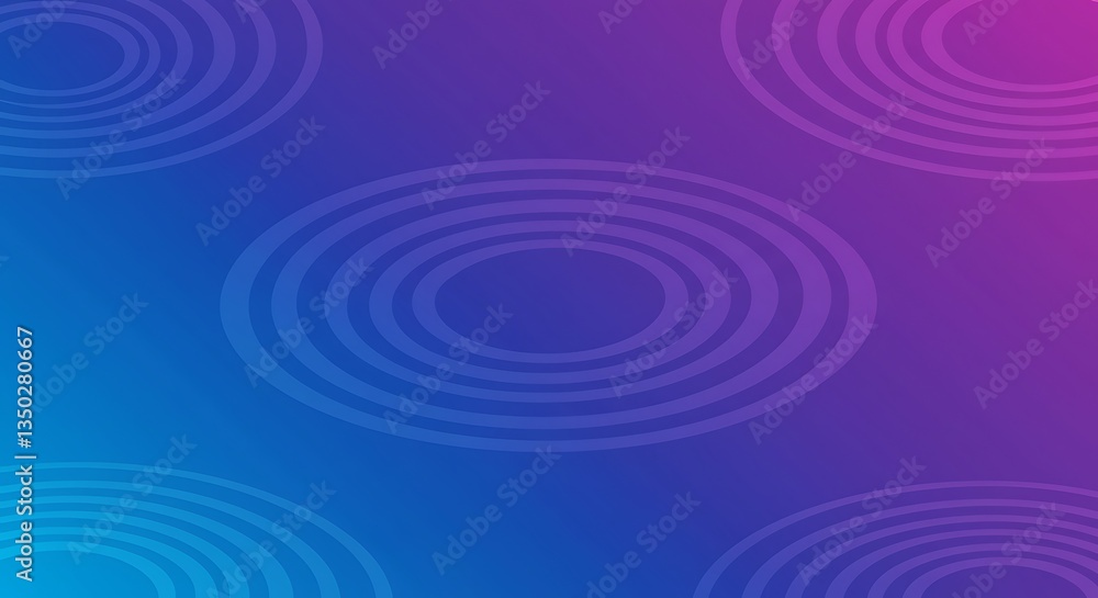 Poster modern gradient background with circle pattern in blue and purple