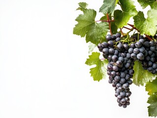 A bunch of juicy grapes hanging from a vine