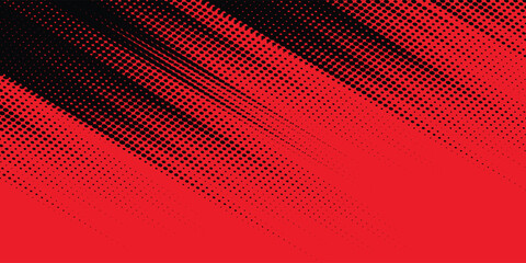 Fototapeta premium Black and red abstract grunge background with halftone style vector eps10