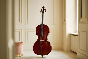 Classic cello in elegant interior
