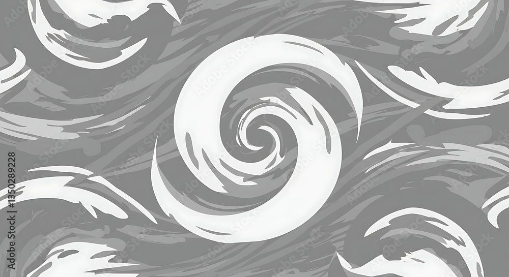 Aufkleber abstract swirl pattern with gray and white tones for background use