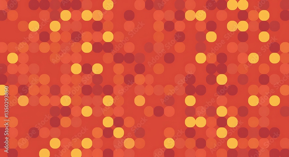 Poster abstract pattern background with orange and yellow circles for modern design