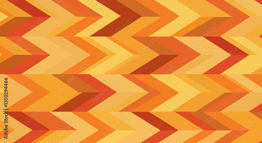 Aufkleber geometric arrow pattern in warm tones abstract design background