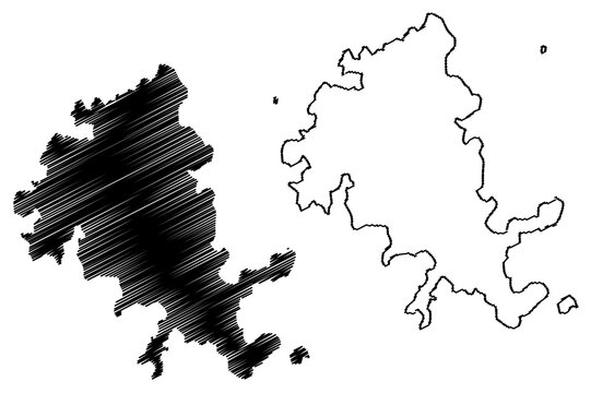 Schoinoussa island (Hellenic Republic, Greece, Greek island) map vector illustration, scribble sketch Schinoussa map