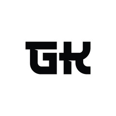 GK monogram logo design letter text name symbol monochrome logotype alphabet character simple logo