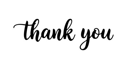 手書き文字「Thank you」ベクター