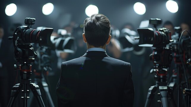 News journalist, live report: media coverage, field correspondent, breaking story, interview scene, press representative, microphone broadcast, event coverage, reporter duty, journalism work,