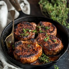 Thick glazed pork ribs sizzling on open flame high resolution image