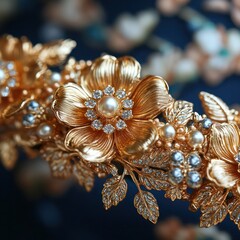 Fototapeta premium Lavish Gold Embellished Element --s 750