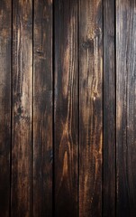 Obraz premium Dark stained wooden planks wall texture background