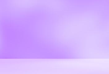 Fototapeta premium Empty purple studio room for product presentation with shadow of tree leaves on the wall. Interior concrete wall and floor design backdrop for displaying products. Shadow overlay effect.