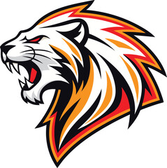 lion head mascot logo