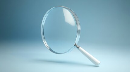 Magnifying Glass Search Blue Background