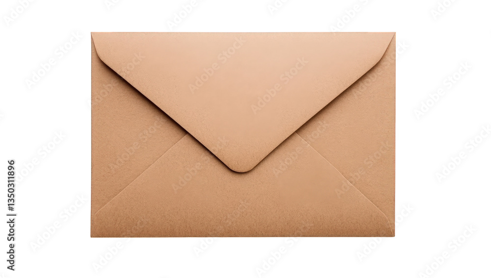 Poster a simple brown envelope is displayed on a white background commonly used for mailing letters or docu
