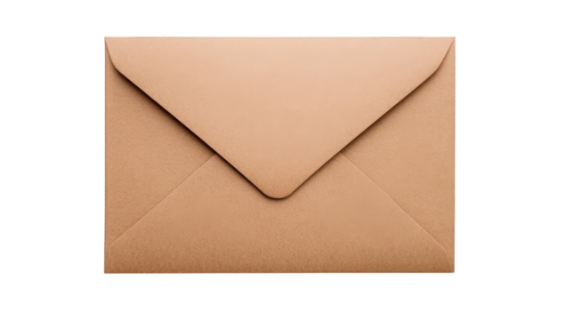 a simple brown envelope is displayed on a white background commonly used for mailing letters or documents its clean design suggests functionality and organization