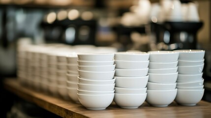 Cafe Bowls Stacked Counter Prep