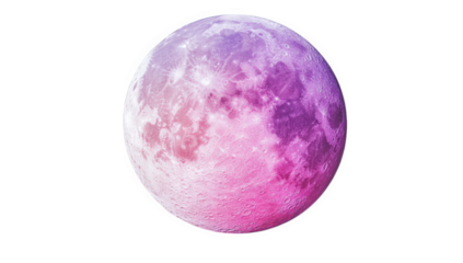 stylized moon with a gradient of pink and purple hues creating a dreamy and artistic representation it serves as a decorative element or background for various creative projects