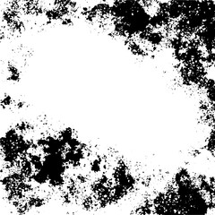 Grunge old detailed black texture. Vector background	
