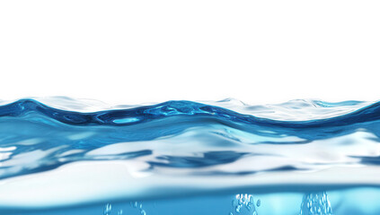 serene view of water waves showcasing a smooth surface with gentle ripples against a bright white background evoking a sense of calmness and tranquility