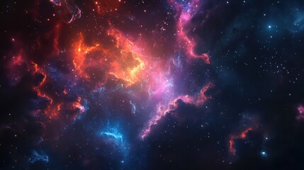 Naklejka premium Cosmic Nebula Space, Energy, Background