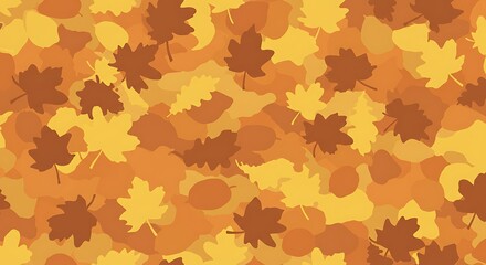 Fototapeta premium Autumn Leaves Background Seamless Pattern Fall Colors