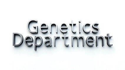 Sign indicating the genetics department in a modern medical facility