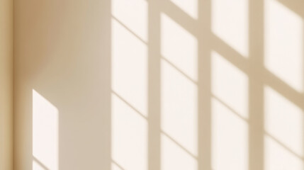 Minimalist elegance with soft diffused light and geometric shadows in contemporary design