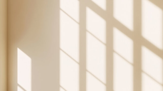 Minimalist elegance with soft diffused light and geometric shadows in contemporary design