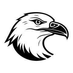 A sleek and minimalistic silhouette of a gull head, highlighting its distinctive beak and streamlined shape. Ideal for coastal designs, wildlife illustrations, nautical themes