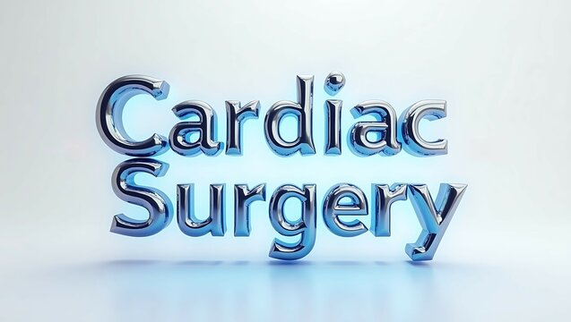 This illustration highlights the significance of cardiac surgery with bold typography