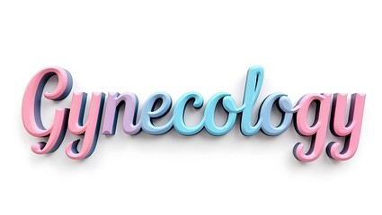 Colorful depiction of gynecology text highlighting women's health and wellness