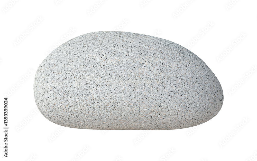 Poster isolated smooth rounded rock on transparent background for creative projects and nature themes