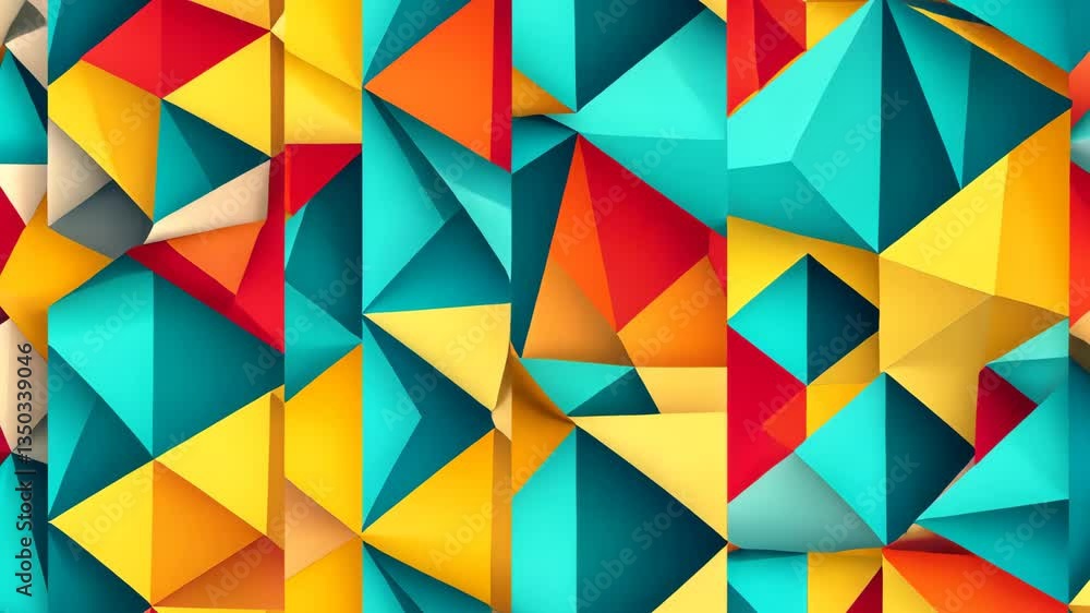 Poster colorful geometric hexagonal patterns for creative design generative ai