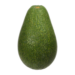 Ripe Hass Avocado Isolated on White Background with Detailed Textured Skin, isolated png background.