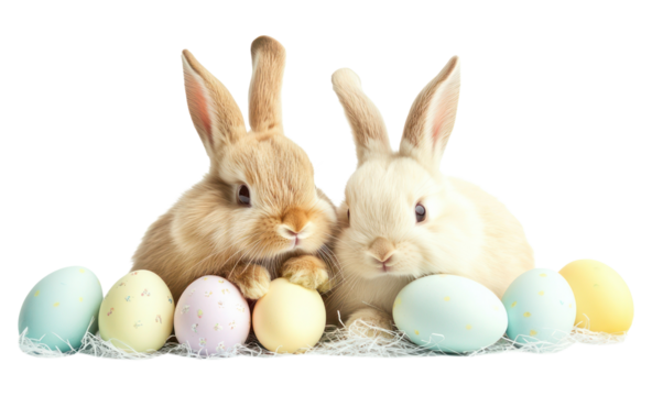 PNG Easter bunnies bunny eggs rabbit.