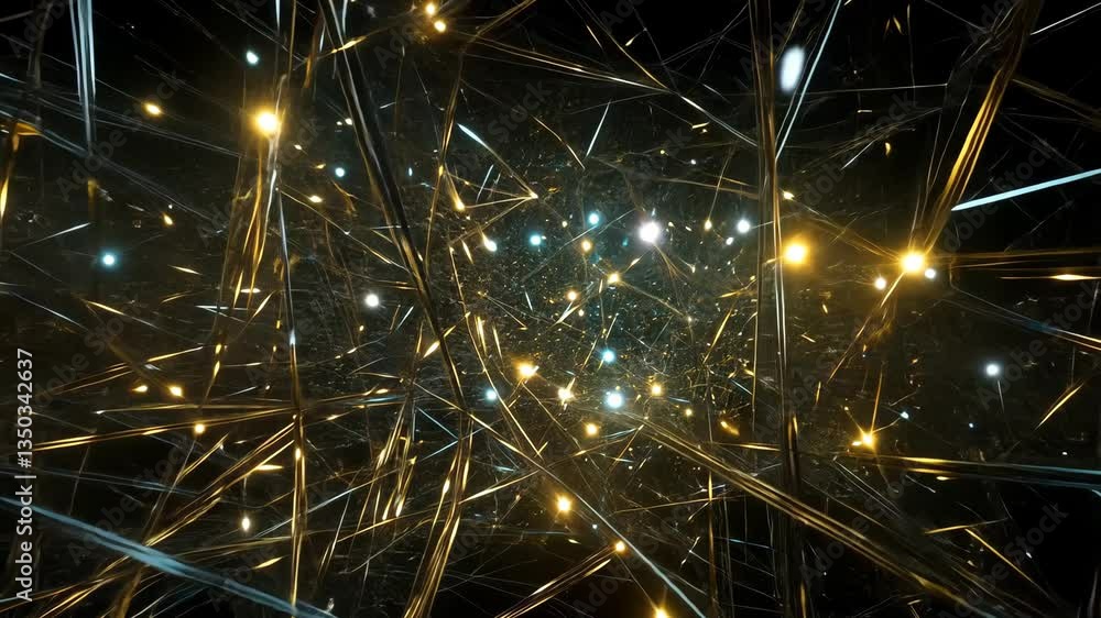 Poster exploring the depth of a global network in abstract design generative ai