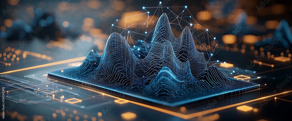 Poster data visualization on a digital circuit board