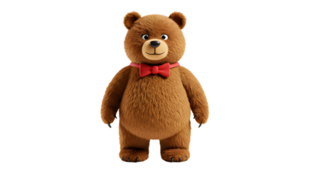 Cartoon Bear with Arms Up