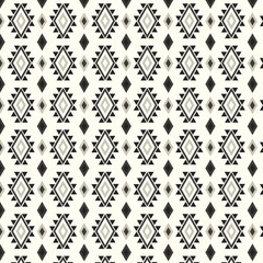 Black and White Geometric Pattern with Diamond Shapes and Triangles, Trendy Textile Design for Backgrounds, Banners, and Wallpaper