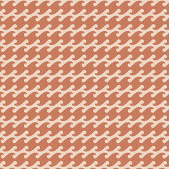 Seamless wave pattern in warm beige and soft cream, abstract ocean motif for wallpaper, fabric, packaging, and more.