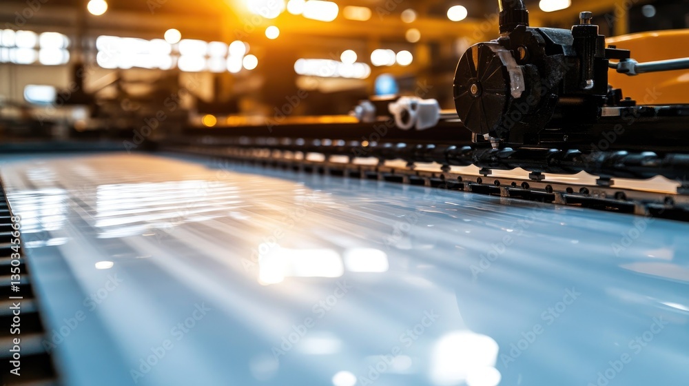 Poster a high-speed paper laminating machine bonding multiple layers for strength and durability.