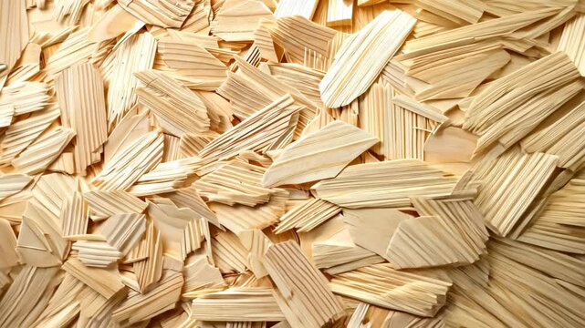 Seamless texture of Hinoki wood chips highlights intricate grain patterns, celebrating natural beauty, Ai Generated.