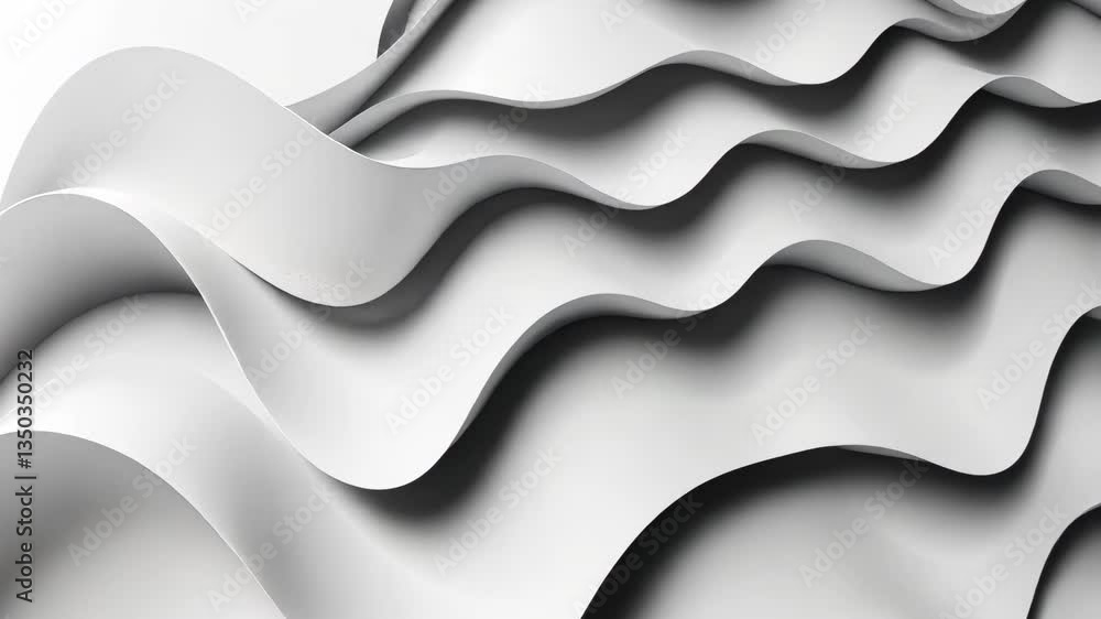 Poster grey abstract background with layered waves for presentations generative ai